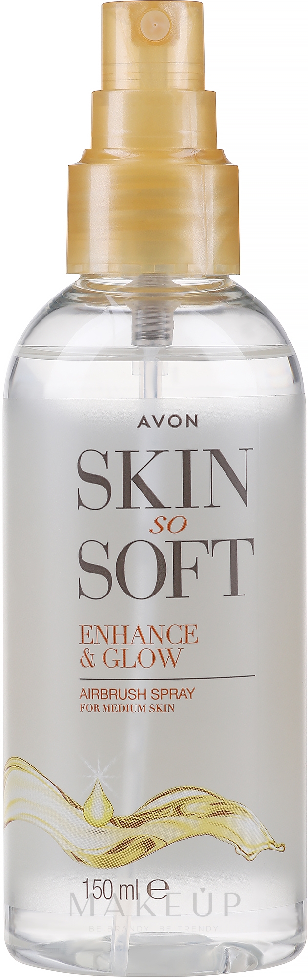 Schimmer-Spray mit leichtem Selbstbräuner - Avon Skin So Soft Enhance&Glow Airbrush Spray — Bild 150 ml