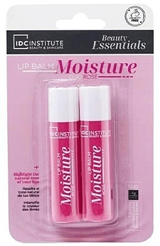 Lippenbalsam-Set Feuchtigkeitsspendende Rose - IDC Institute Moisture Rose Lip Balm Duo — Bild N2