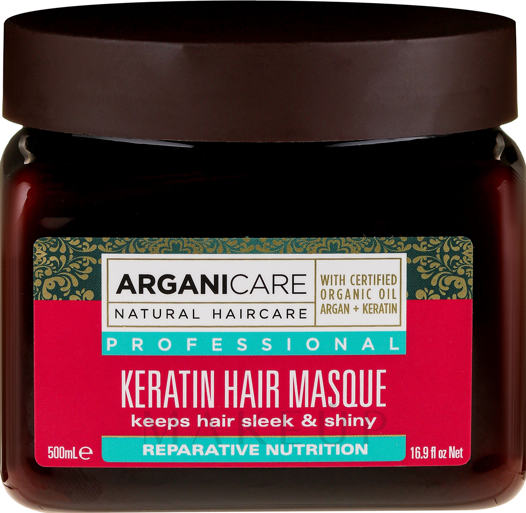 Pflegende Keratinmaske für alle Haartypen - Arganicare Keratin Nourishing Hair Masque — Bild 500 ml