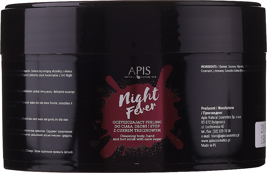 Peeling für Körper, Hände und Füße mit Rohrzucker - Apis Professional Night Fever Peelling For Body, Hand And Foot — Bild N1