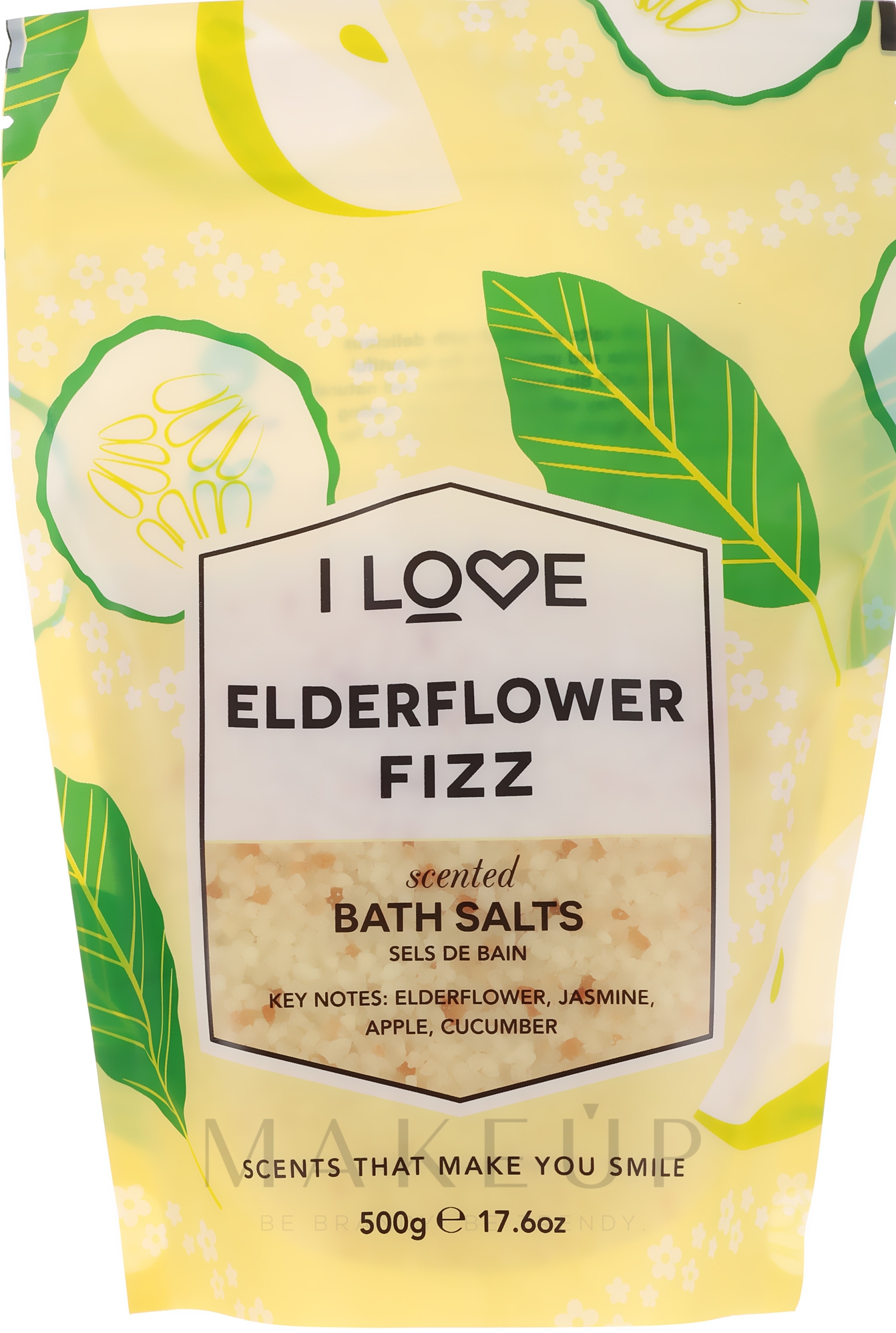 Badesalz mit natürlichen Fruchtextrakten - I Love... Elderflower Fizz Bath Salt — Bild 500 g