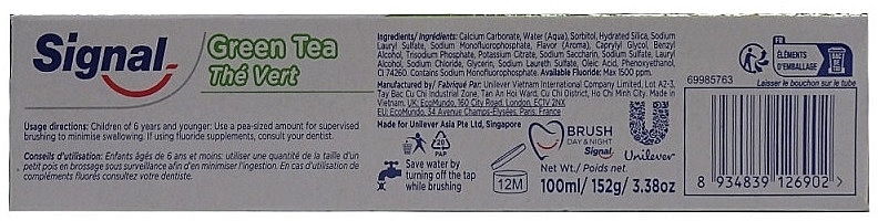 Zahnpasta - Signal Green Tea Toothpaste — Bild N2