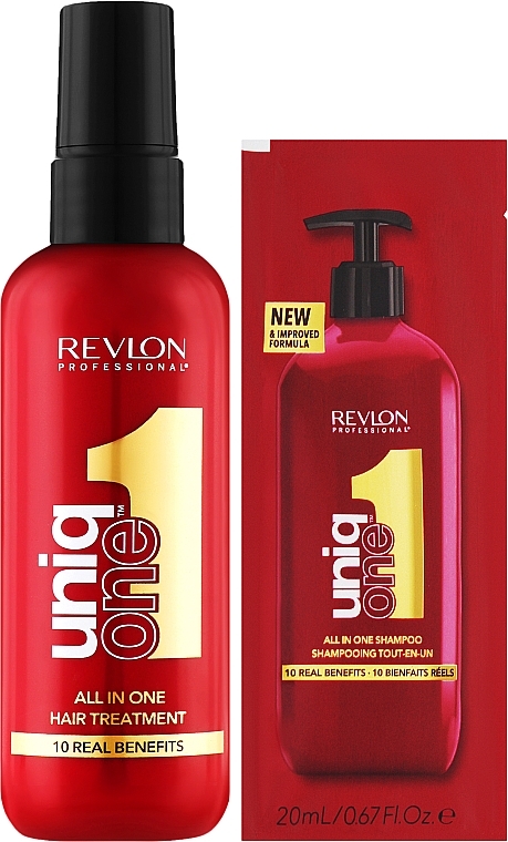 Haarpflegeset - Revlon Professional Uniq One (Haarmaske 150ml + Haarshampoo 20ml) — Bild N2