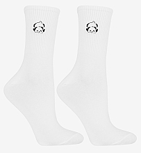 Lange Damensocken „Panda“, weiß	 - Moraj — Bild N1