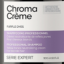 Anti-Gelbstich Haarshampoo für blondes Haar mit violetten Farbpigmenten - L'Oreal Professionnel Serie Expert Chroma Creme Professional Shampoo Purple Dyes — Bild N8