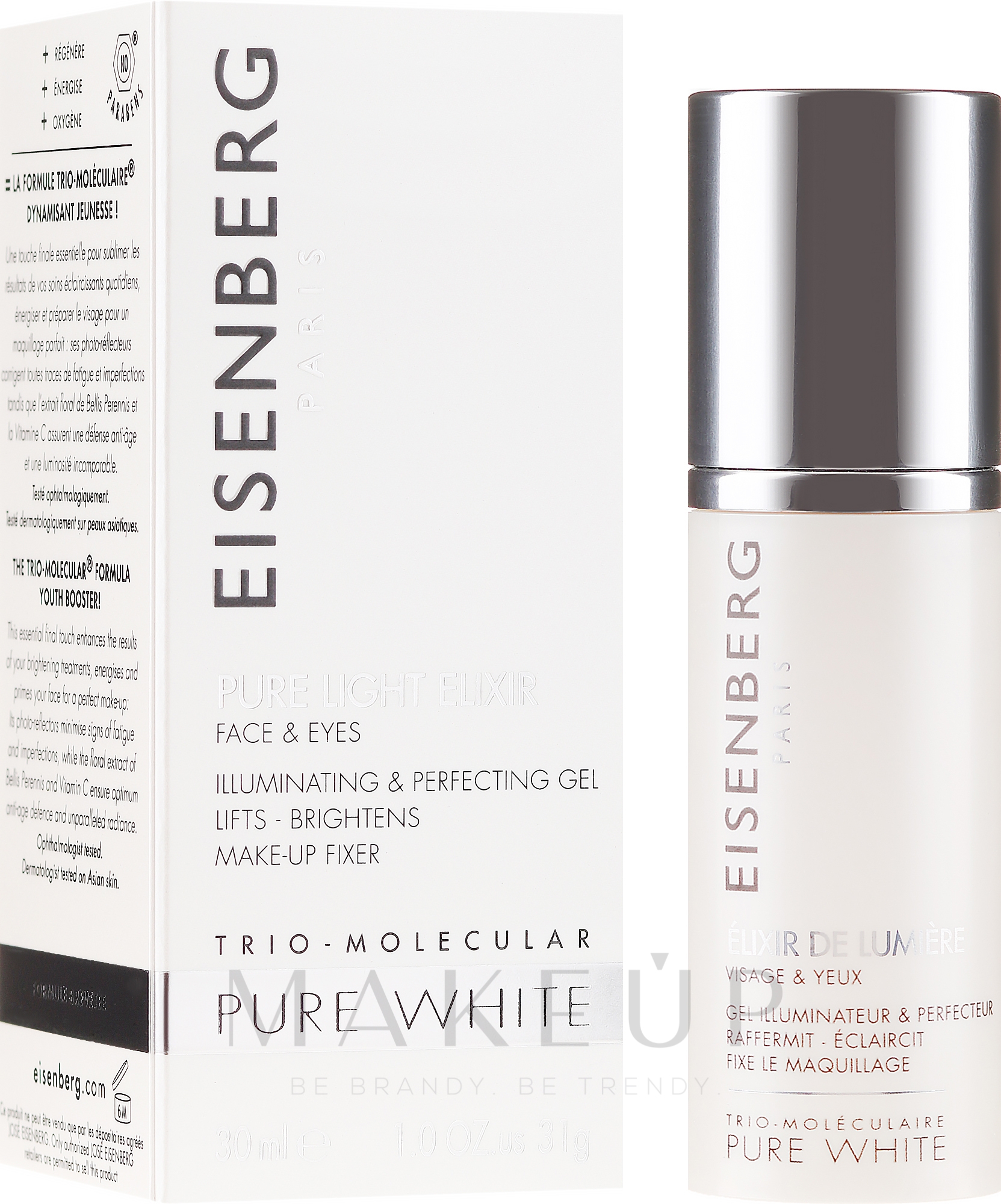 Aufhellendes und perfektionierendes Elixier für Gesicht und Augen - Jose Eisenberg Pure White Face & Eyes Illuminating & Perfecting Gel — Bild 30 ml