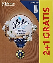 Düfte, Parfümerie und Kosmetik Glade Touch & Fresh Sensual Sandalwood & Jasmine  - Nachfüllflasche mit Mini-Spray Sandelholz und Jasmin 3 St. 