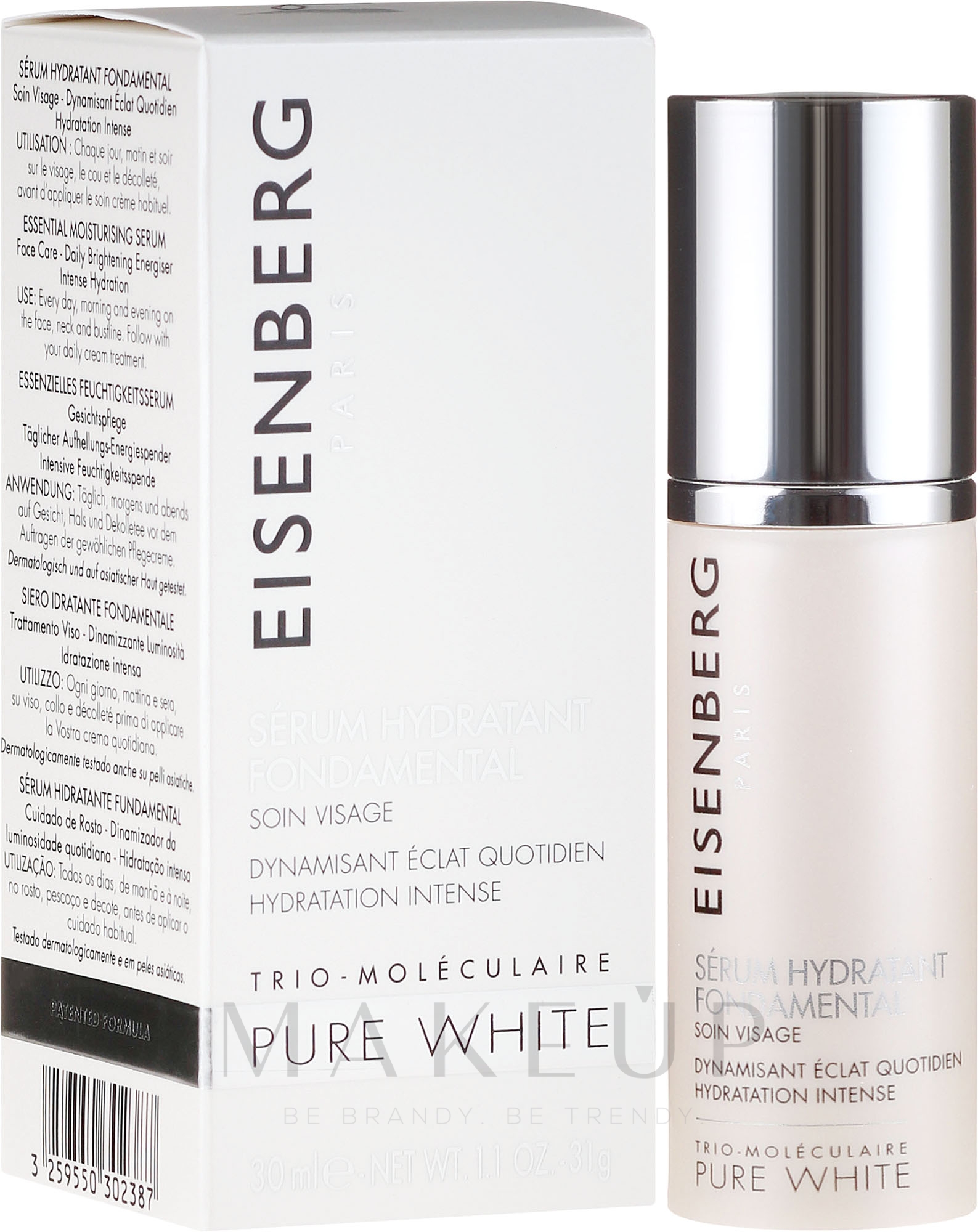 Feuchtigkeitsspendendes Gesichtsserum mit Hyaluronsäure - Eisenberg Pure White Essential Moisturising Serum — Bild 30 ml