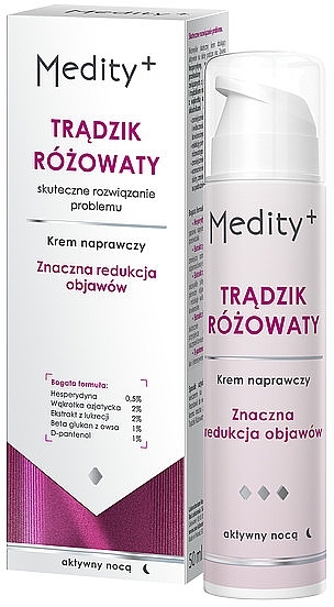 Nachtcreme für das Gesicht mit Rosacea - AVA Laboratorium Medity+ Night Cream — Bild N1