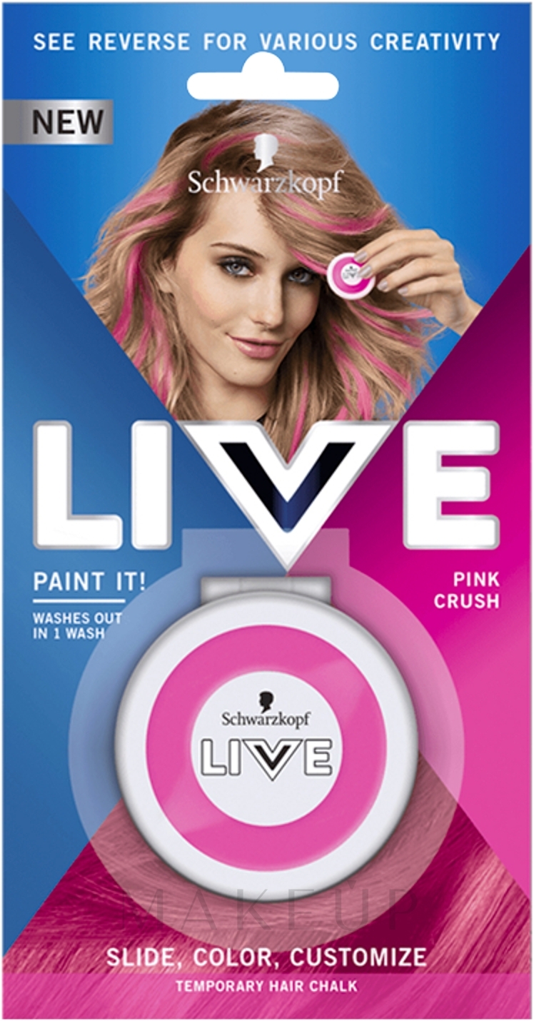 Abwaschbare Haarkreide - Schwarzkopf Live Paint It! — Bild Pink Crush