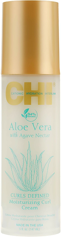 Feuchtigkeitsspendende lockendefinierende Haarcreme mit Aloe Vera - CHI Aloe Vera Moisturizing Curl Cream — Bild N1