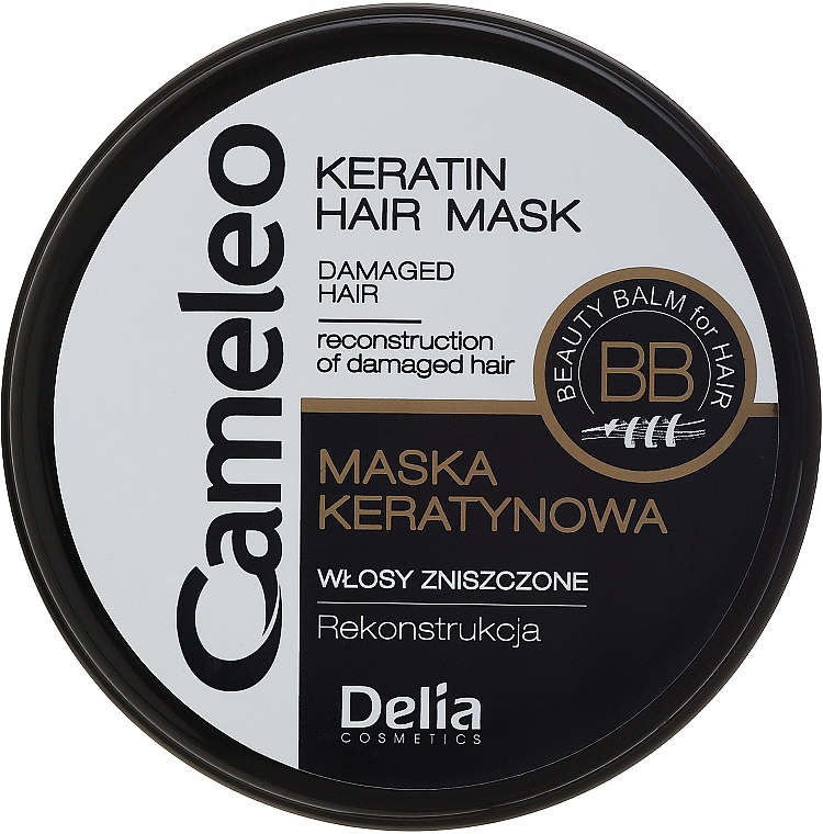 Regenerierende Haarmaske für geschädigtes Haar mit Keratin - Delia Cameleo Keratin Hair Mask 