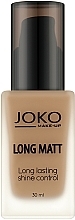 Düfte, Parfümerie und Kosmetik Langanhaltende und mattierende Foundation - Joko Long Matt