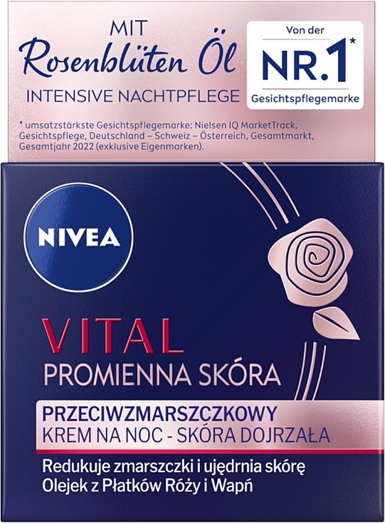 Revitalisierende Nachtcreme für reife Haut - Nivea Vital Radiant Complexion Regenerating Night Cream — Bild N2