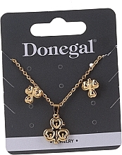 Düfte, Parfümerie und Kosmetik Schmuckset Ohrringe und Halskette mit Anhänger 6418 golden - Donegal