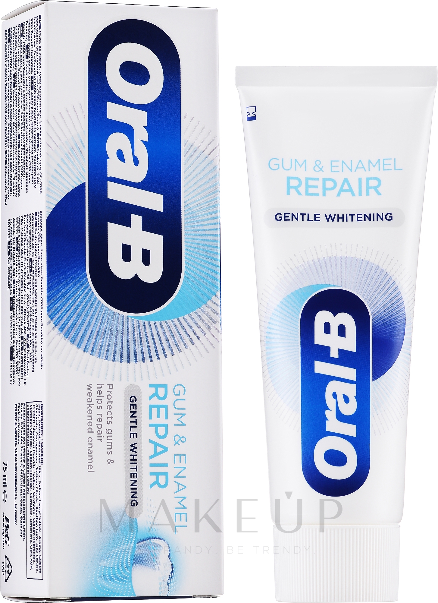 Aufhellende und regenerierende Zahnpasta für empfindliche Zähne - Oral-B Professional Gum & Enamel Repair Gentle Whitening — Bild 75 ml