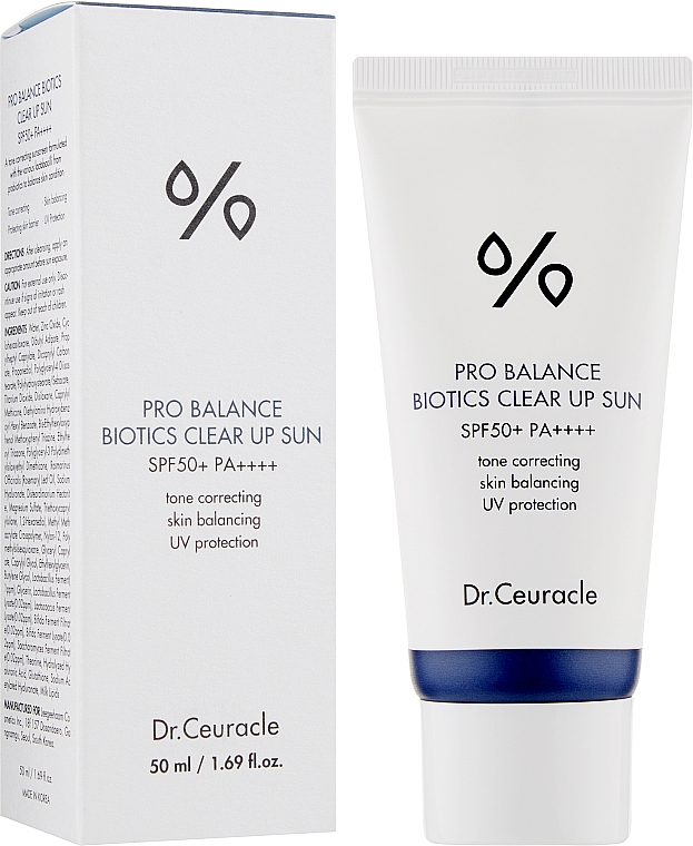 Sonnenschutz-Aufhellungscreme mit Probiotika - Dr.Ceuracle Pro Balance Biotics Clear Up Sun SPF50+ — Bild N2