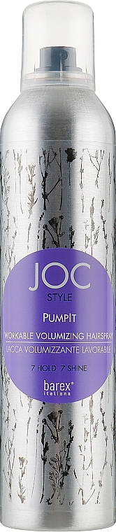 Volumenspray für frei bewegliches Haar - Barex Italiana Joc Style Pump It Workable Volumizing Hairspray — Bild N1