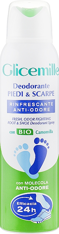 Feuchtigkeitsspendendes Deospray für Füße und Schuhe - Mirato Glicemille Refreshing Anti-Odor Foot Deodorant — Bild N1