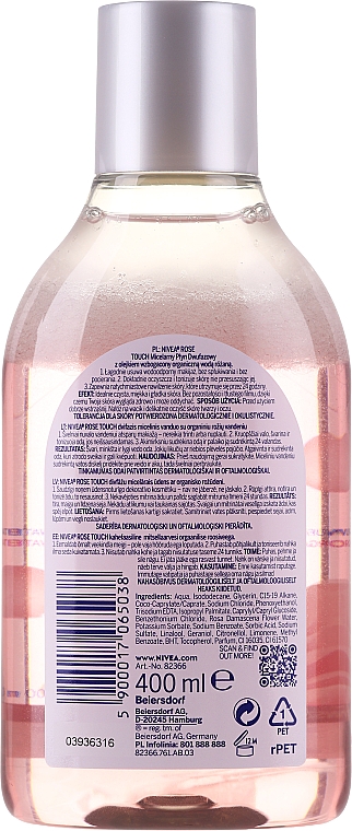 Ölhaltiges Mizellen Rosenwasser für Gesicht, Augen und Lippen - NIVEA MicellAIR Skin Breathe Micellar Rose Water With Oil — Bild N6