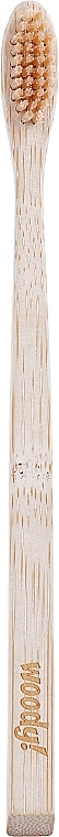 Bambuszahnbürste mittel Natural beige - WoodyBamboo Bamboo Toothbrush Natural — Bild N2