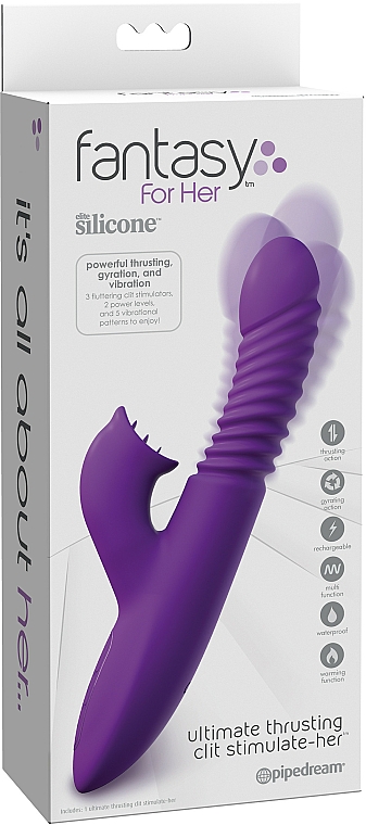 Vibrator violett - Pipedream Fantasy For Her Ultimate Thrusting Clit Stimulate Purple — Bild N1