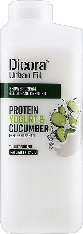 Creme-Duschgel mit Proteinjoghurt und Gurke - Dicora Urban Fit Shower Cream Protein Yogurt & Cucumber — Bild N1
