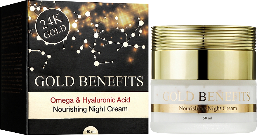 Nährende Nachtcreme - Sea of Spa 24K Gold Gold Benefits Omega & Hyaluronic Acid Nourishing Night Cream — Bild N2