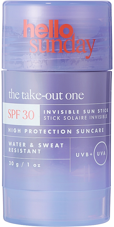 Sonnenschützender Stick für Körper und Gesicht SPF 30 - Hello Sunday The Take-Out One Invisible Sun Stick SPF 30 — Bild N1