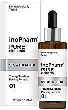 Düfte, Parfümerie und Kosmetik Gesichtspeeling mit 9% AHA- und BHA-Säuren - InoPharm Pure Elements 9% AHA+BHA Peeling
