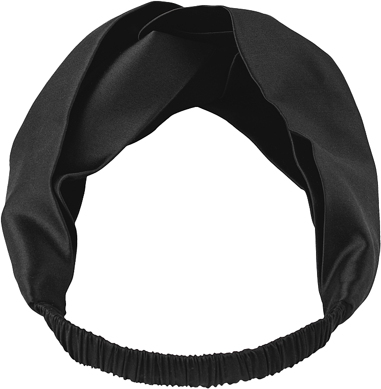 Haarband aus Naturseide schwarz Twist - MAKEUP Hairband Twist Black — Bild N1