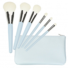 Düfte, Parfümerie und Kosmetik Make-up Pinselset 6 St. blau - Tools For Beauty Set Of 6 Make-Up Brushes