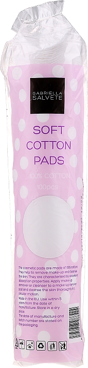 Kosmetische Wattepads aus Baumwolle 100 St. - Gabriella Salvete Soft Cotton Pads — Bild N1