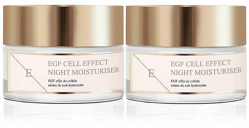 Gesichtspflegeset - Eclat Skin London EGF Cell Effect Night Moisturiser Set (Gesichtscreme 2x50ml) — Bild N1