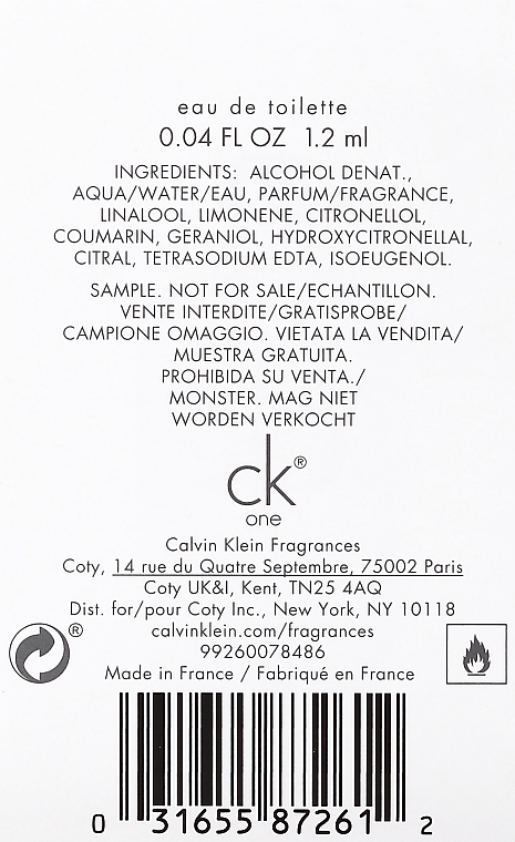 Calvin Klein CK All - GESCHENK! Eau de Toilette (Probe) — Bild N6