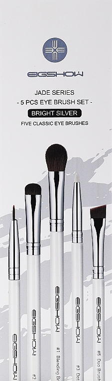 Make-up Pinselset 5 St. - Eigshow Beauty Jade Bright Silver — Bild N1