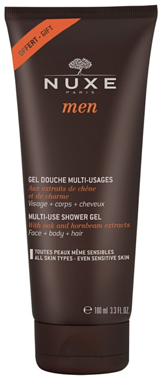 GESCHENK! Reinigungsgel mit Eichen- und Hainbuchenextrakten - Nuxe Men Multi-Use Shower Gel — Bild N1