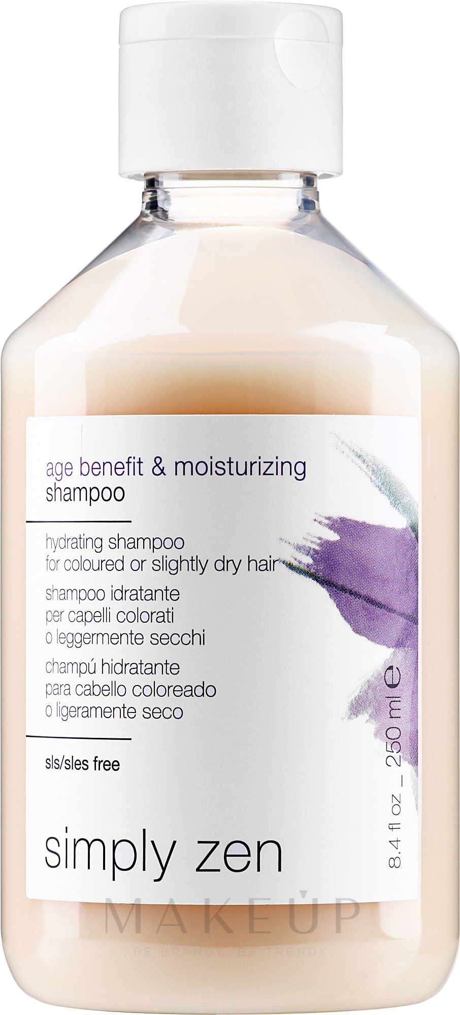 Feuchtigkeitsspendendes Shampoo für coloriertes oder leicht trockenes Haar - Z. One Concept Simply Zen Age Benefit & Moisturizing Shampoo — Bild 250 ml