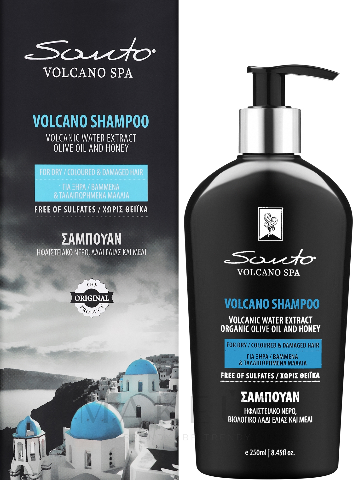 Shampoo für trockenes coloriertes Haar - Santo Volcano Spa Shampoo for Dry Coloured Hair — Bild 250 ml