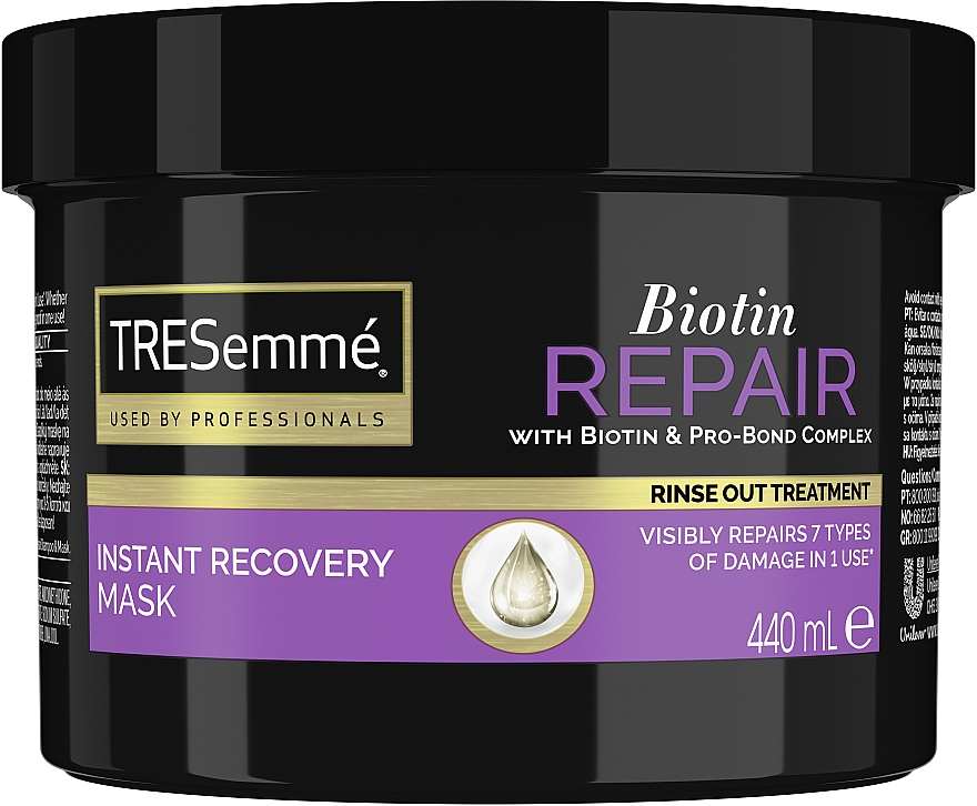 Haarmaske - Tresemme Biotin Repair Instant Recovery Mask — Bild N1
