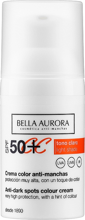 CC-Creme für das Gesicht SPF 50 - Bella Aurora CC Anti-Spot Cream Spf50 — Bild N1