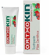 Düfte, Parfümerie und Kosmetik Orthodontische Kinderzahnpasta für Zahnspangen mit Erdbeer- und Minzgeschmack - Kin Ortho Strawberry Mint Toothpaste