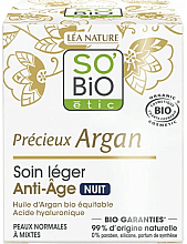 Leichte Anti-Aging-Nachtcreme - So’Bio Etic Argan Light Anti-Aging Night Cream — Bild N1