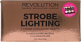 Düfte, Parfümerie und Kosmetik Highlighter-Palette - Makeup Revolution 3 Strobe Highlighter Palette