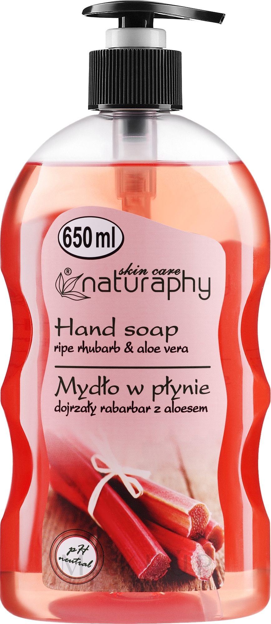 Flüssige Handseife mit Rhabarber und Aloe Vera - Naturaphy Hand Soap — Bild 650 ml