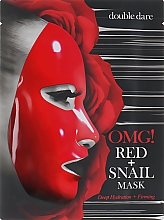 Düfte, Parfümerie und Kosmetik Tief feuchtigkeitsspendende und straffende Tuchmaske für das Gesicht mit Schneckenschleimfiltrat - Double Dare OMG! Red + Snail Mask