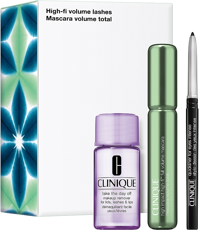 Set - Clinique High-Fi Volume Lashes (Mascara 10ml + Augenstift 0.14g + Make-up Entferner 30ml) — Bild N1