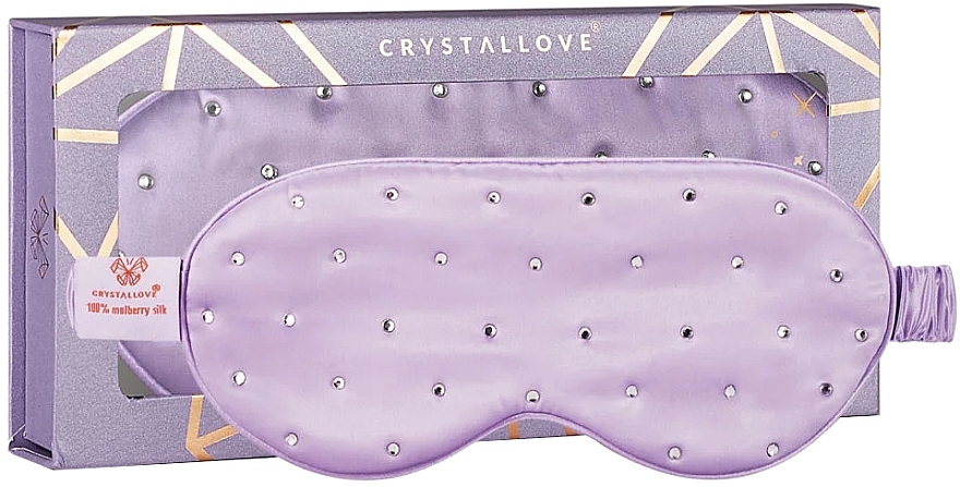 Schlafmaske aus Seide lila - Crystallove Silk Blindfold With Crystals Lilac — Bild N1