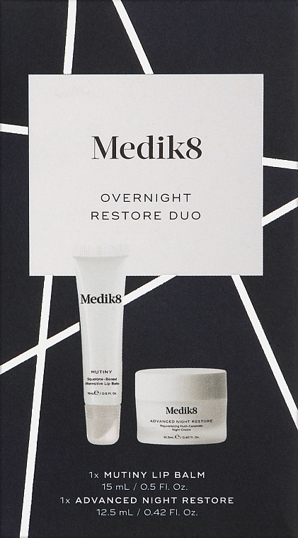 Gesichtspflegeset - Medik8 Overnight Restore Duo (Gesichtscreme 12.5ml + Lippenbalsam 15ml) — Bild N1