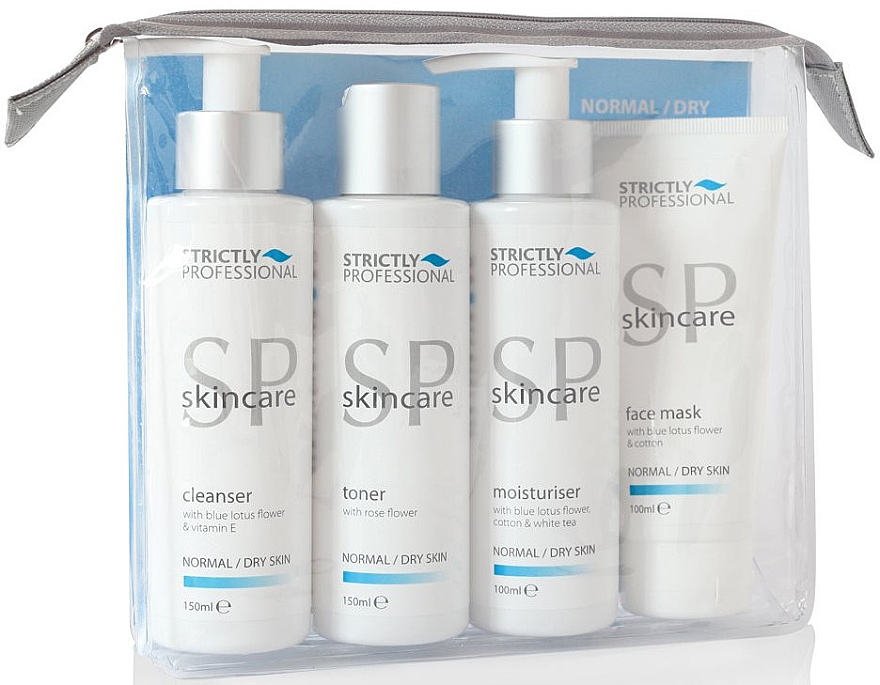 Set für normale und trockene Haut - Strictly Professional SP Skincare (cleanser/150ml + toner/150ml + moisturiser/100ml + mask/100ml) — Bild N1